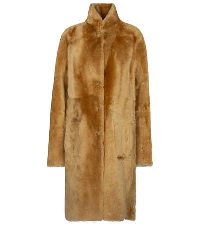 Shop Joseph Polar Skin Brittany Reversible Shearling Coat In Beige