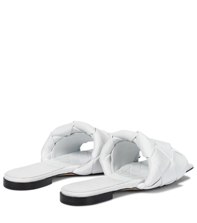 Shop Bottega Veneta Lido Leather Sandals In Optic White