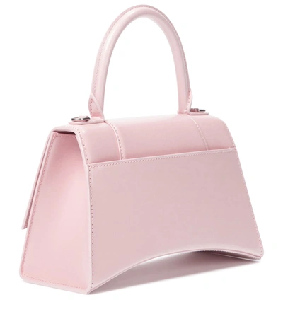 Shop Balenciaga Hourglass Small Leather Shoulder Bag In Pink