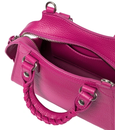 Shop Balenciaga Neo Classic Nano Leather Tote In Pink