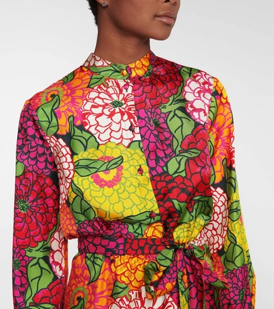 Gucci X Ken Scott Floral-print Silk-twill Pyjamas - Burgundy Multi