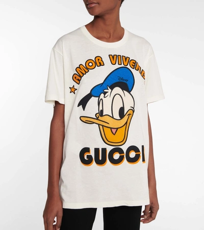 Shop Gucci X Disney® Printed Cotton T-shirt In White