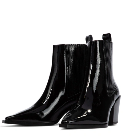Shop Aeyde Kate Patent Leather Ankle Boots In Black
