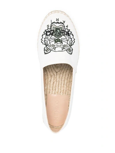 Shop Kenzo Espadrillas In Blanc Casse