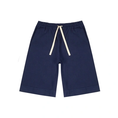 Shop Jil Sander Navy Cotton Shorts In Blue