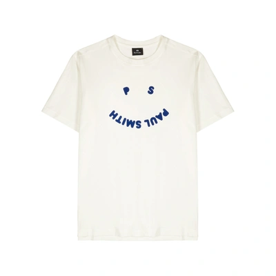 Shop Ps By Paul Smith Off-white Printed Cotton T-shirt