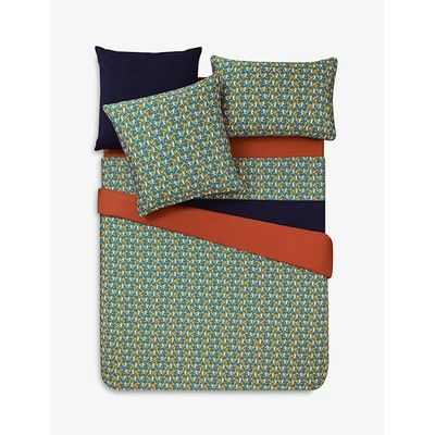Shop Kenzo K Safari Cotton-sateen Duvet Cover In Multicoloured