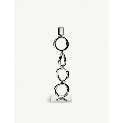 Shop Christofle Vertigo 4-ring Silver-plated Candlestick 30cm