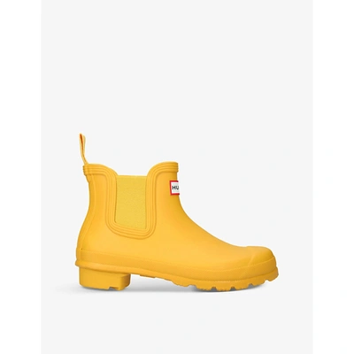 Shop Hunter Original Chelsea Ankle Boots In Yellow