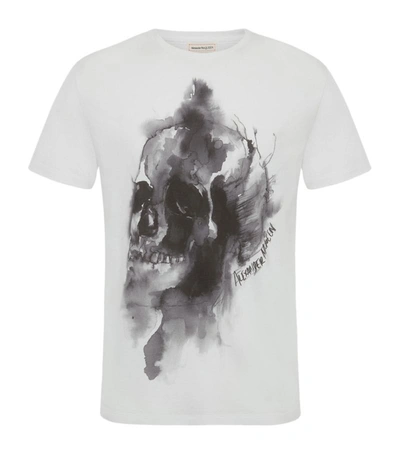 Shop Alexander Mcqueen Cotton Ink Skull T-shirt