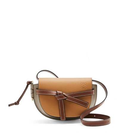 Loewe Gate Dual Mini Leather Cross-body Bag In Brown | ModeSens