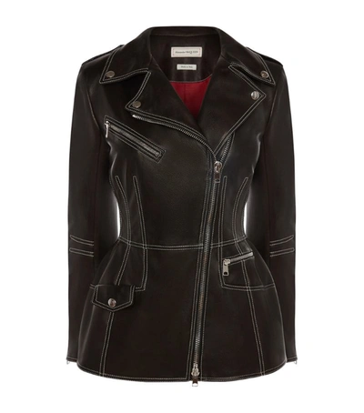 Shop Alexander Mcqueen Leather Jacket