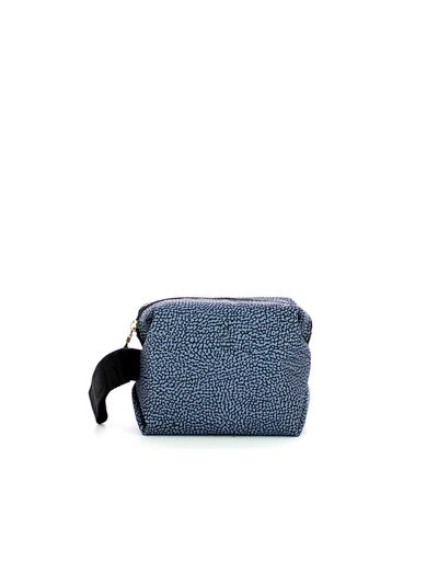 Shop Borbonese Designer Wallets Blue Nylon Beauty Case In Bleu