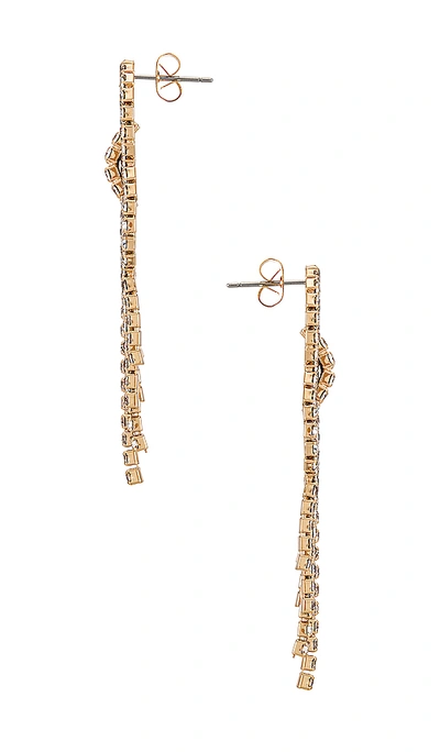 Shop Ettika Crystal Fringe Earrings In Gold