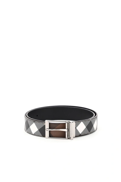 Shop Burberry Louis 35 Reversible Belt In Dark Birch Brown (brown)