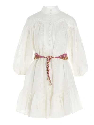 Shop Zimmermann Dress In White