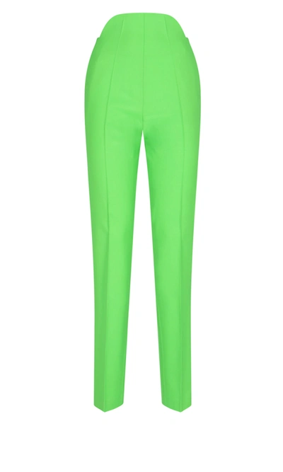 Shop Attico Pants In Green