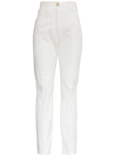 Shop Alberta Ferretti High-waisted Denim Jeans In White
