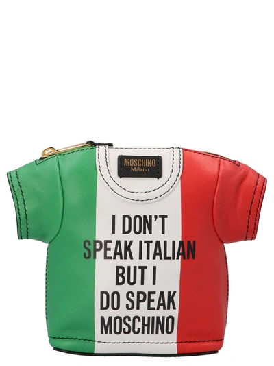 Shop Moschino T-shirt Bag Italian Slogan Bag In Multicolor