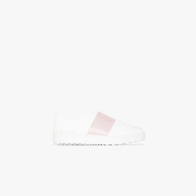 Shop Valentino Open Sneakers In Weiss