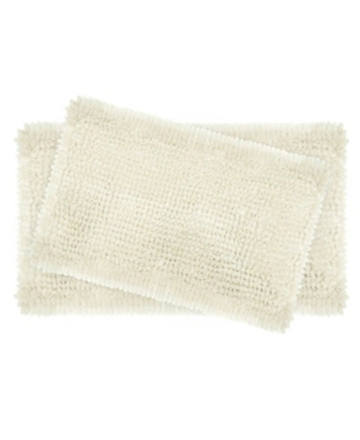 Shop Laura Ashley Butter Chenille 2-pc. Bath Mat Set In Ivory