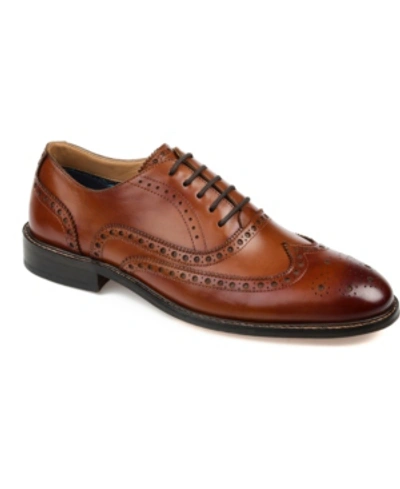 Shop Thomas & Vine Men's Franklin Wingtip Oxford Shoe In Cognac
