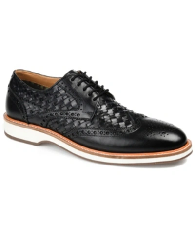 Shop Thomas & Vine Men's Radcliff Woven Wingtip Derby Shoe In Black