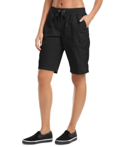 Shop Calvin Klein Performance Camo Convertible Cargo Bermuda Shorts In Black