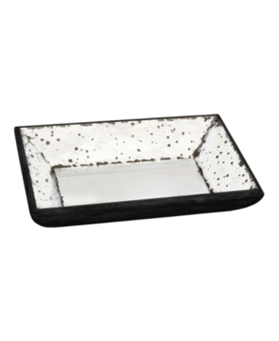 Shop Ab Home Waverly Mirrored Square Tray, Medium In Gray