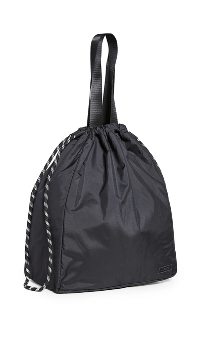 Shop Ganni Bucket Bag In Black
