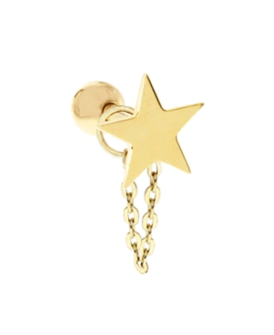 Rhona Sutton Bodifine 10k Gold Star Chain Tragus In Gold