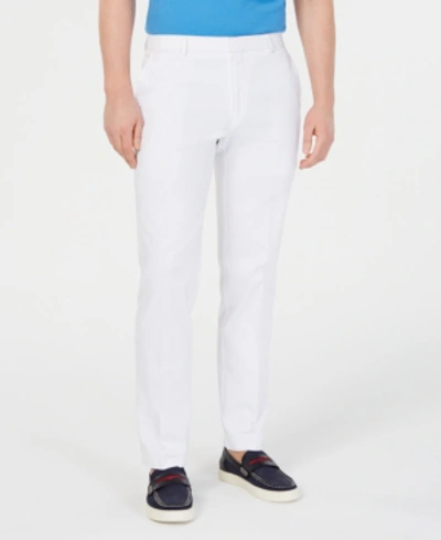 Shop Tommy Hilfiger Men's Modern-fit Th Flex Stretch Comfort Solid Performance Pants In White