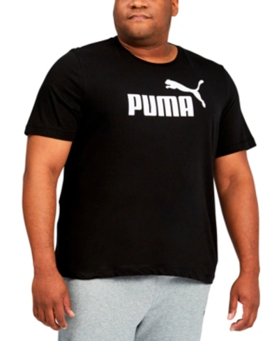 Shop Puma Big And Tall Men's Logo T-shirt In Black