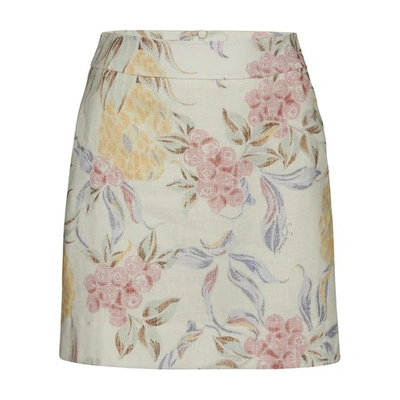 Shop See By Chloé Mini Skirt In Multicolor White
