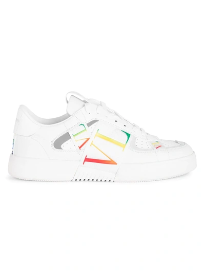 Shop Valentino Vl7n Banded Sneakers In White Multi