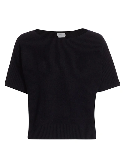 Shop Akris Punto Kimono-sleeve Wool & Cashmere Knit T-shirt In Black
