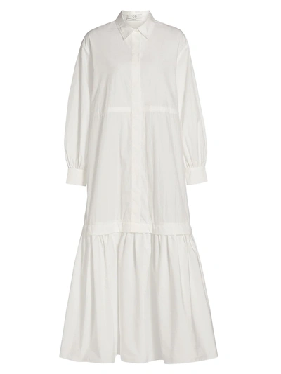 Shop Co Women's Essentials Poplin Tier Midi Dress In White