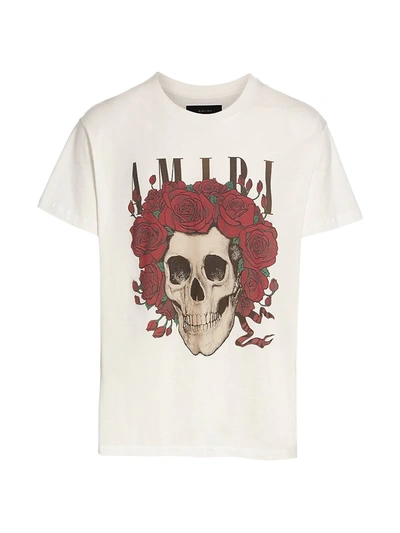 Shop Amiri Grateful Dead Logo Graphic T-shirt In White