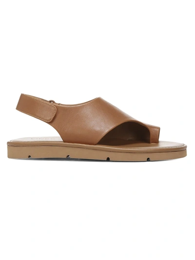 Shop Vince Olsen Leather Slingback Sandals In Tan