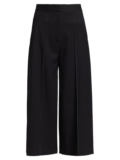 Shop Proenza Schouler Women's Stretch-wool Suiting Culottes In Black