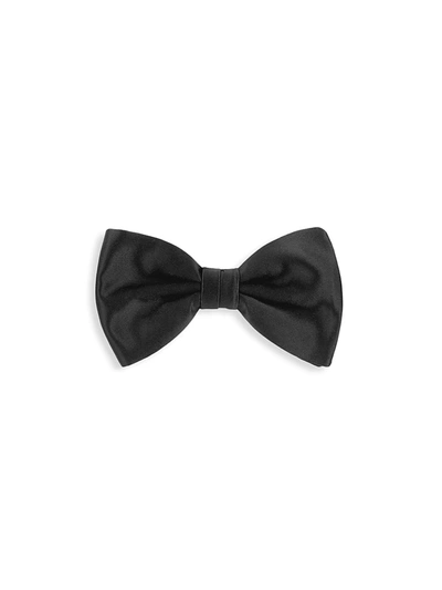 Shop Brioni Men's Pre-tied Silk Bow Tie In Black