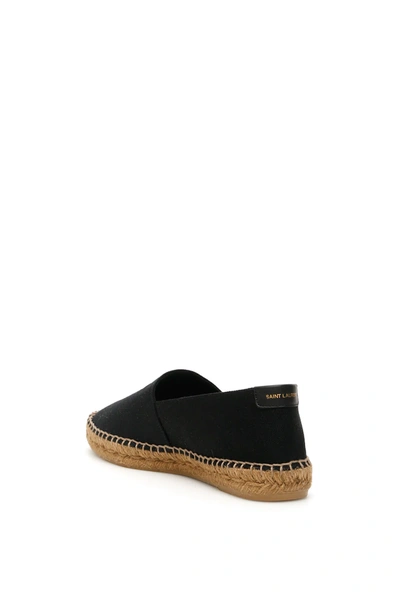 Shop Saint Laurent Signature Canvas Espadrilles In Black,brown