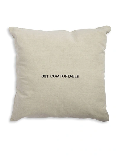 Shop Kate Spade Words Of Wisdom Get Comfortable Decorative Pillow In Natural