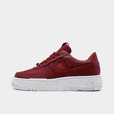 Shop Nike Women's Air Force 1 Pixel Casual Shoes In Red