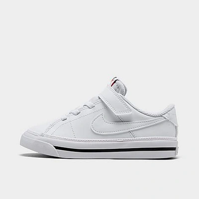 Shop Nike Kids' Toddler Court Legacy Casual Shoes In White/white-black
