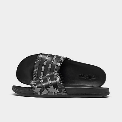 Adidas Originals Adidas Men's Adilette Comfort Slide Sandals From Finish  Line In Black/grey Camo | ModeSens