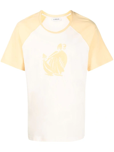 Shop Lanvin Mother And Child T-shirt In Neutrals