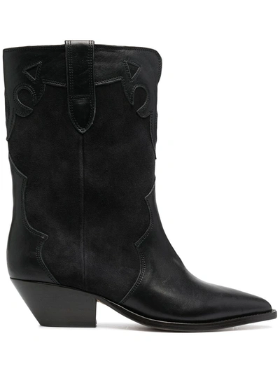 Shop Isabel Marant Cowboy Boots In Black