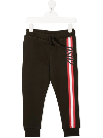 Dsquared2 Logo Stripe-print Track Pants In Green
