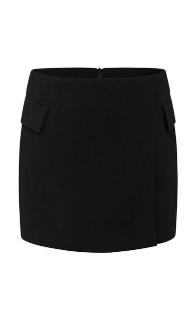 Shop Alex Perry Women's Izzy Satin Crepe Mini Skirt In Black